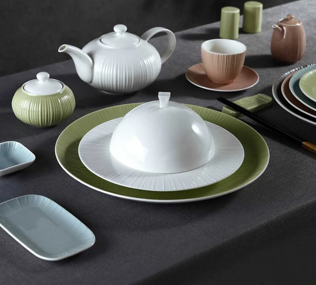 Оптовый набор тарелок из костяного фарфора из безопасного и экологически чистого материала