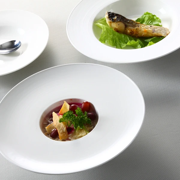 Самая продаваемая серия Line Белый керамогранитный набор Crockey, фарфоровый обеденный сервиз, фарфоровые тарелки, наборы столовой посуды