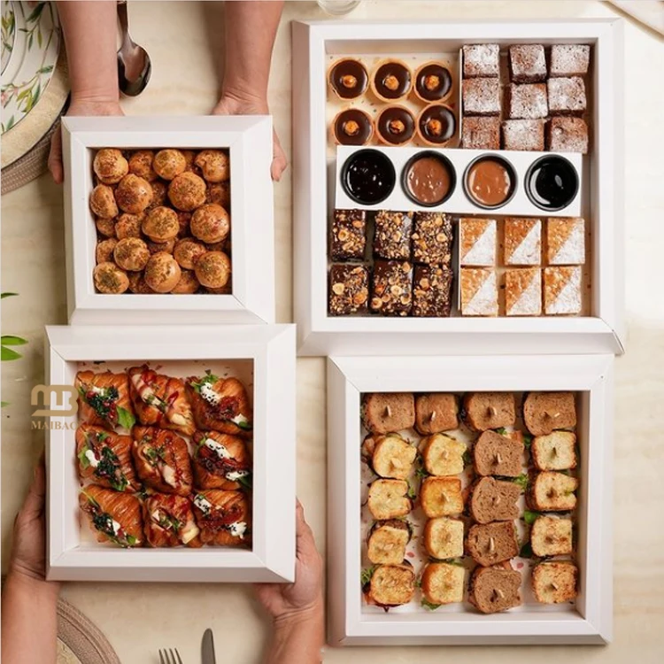 Коробка для выпаса на вынос, блюдо, коробка для сыра, вафельные палочки, упаковка для шоколадного печенья, прямоугольная коробка для десерта