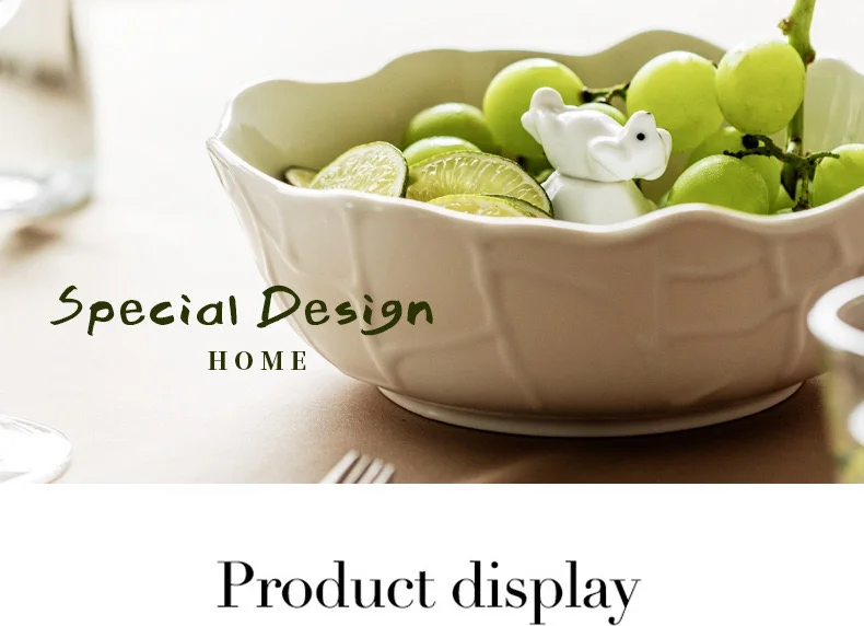 Arctic Cute Bear Plates and Bowls Set  Cartoon Design Sustainable Feature for Noodles Soup Fruit Salad Dessert Bowl Present