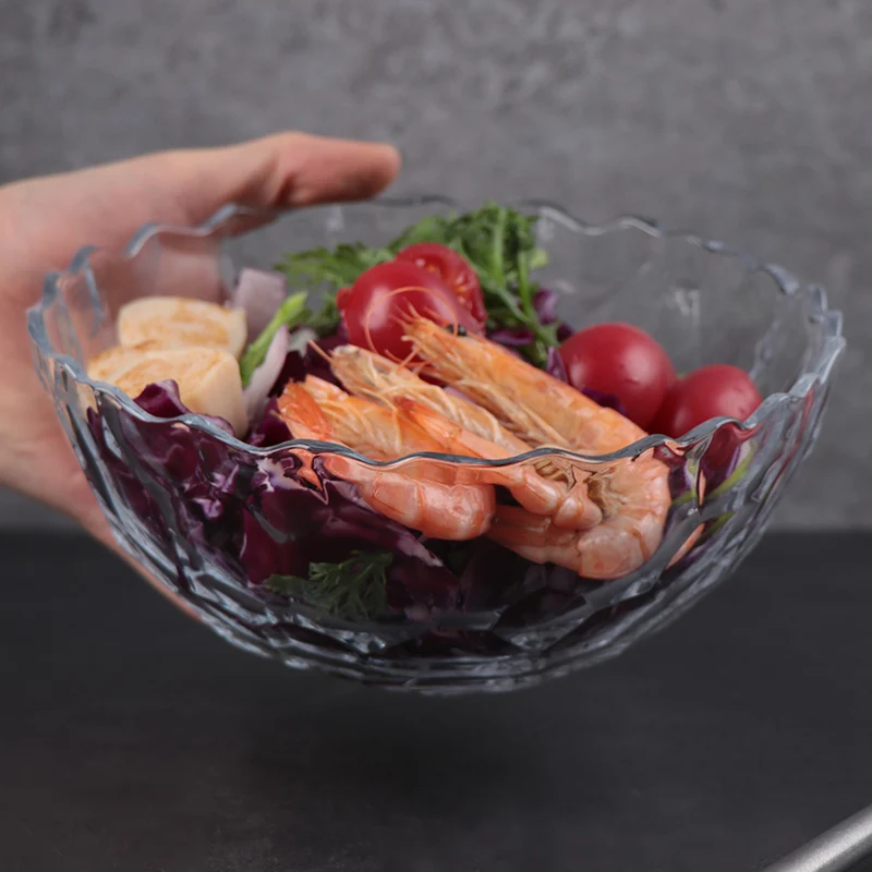 Оптовая торговля декоративная керамическая стеклянная чаша для фруктового салата для отеля