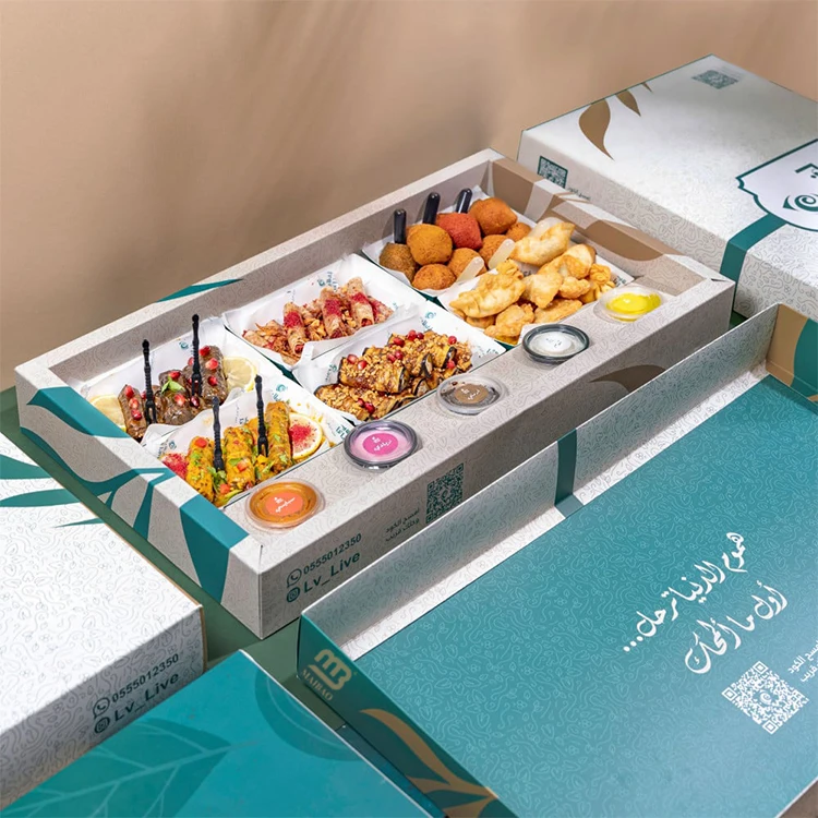 Лидер продаж, ливанская коробка для шариков киббе с индивидуальным логотипом, упаковка для самосы, контейнер для еды на вынос, коробка для погружения с арабской фаршированной долмой