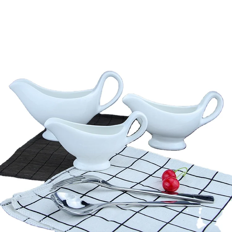 Ресторан отеля Белая керамическая тарелка для соуса Персонализированный соусник