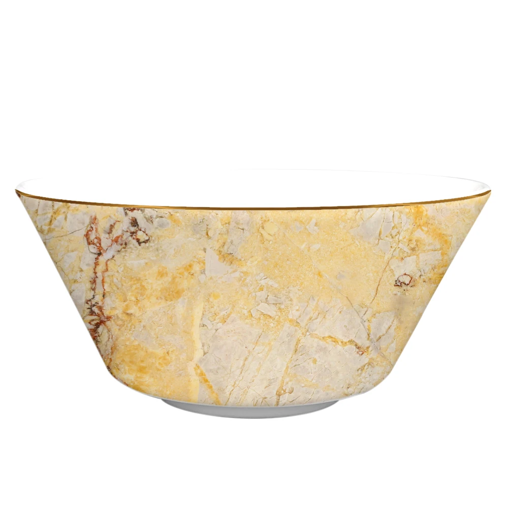 Элегантная классическая желтая основная тарелка 10,5 дюйма, 12-дюймовые зарядные тарелки, набор свадебной посуды из костяного фарфора с золотой оправой