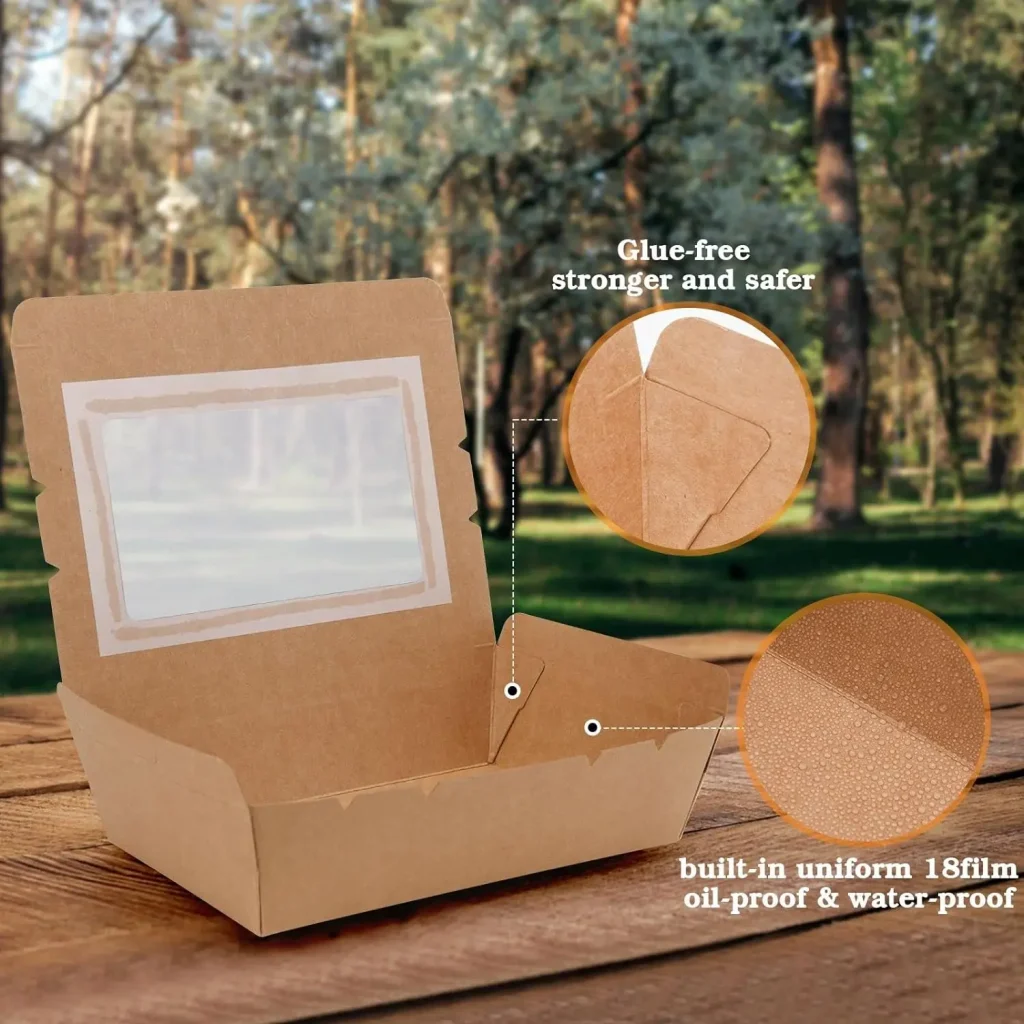 Одноразовая прямоугольная коробка на заказ, упаковка для пищевых продуктов, упаковка для фаст-фуда, упаковка для выпаса, контейнер на вынос, бумажные коробки для упаковки пищевых продуктов