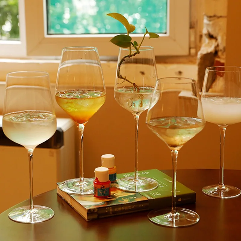 Пользовательские модные роскошные ретро классические прозрачные высокие бокалы для шампанского, питьевые бокалы для вина с логотипом, кубок