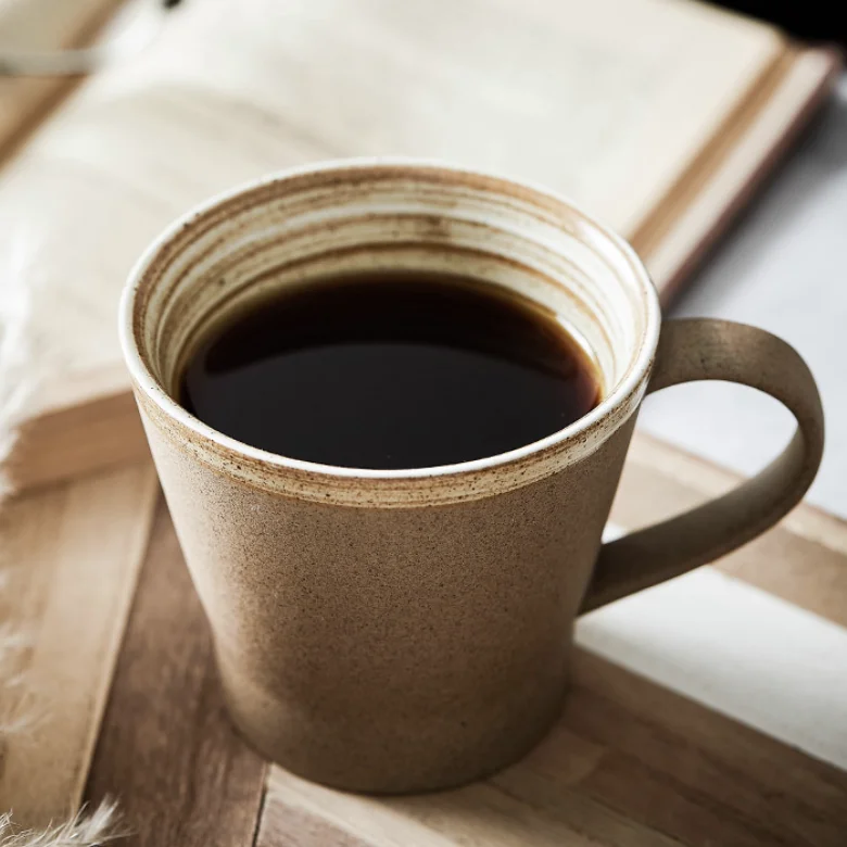 Wholesale Handmade Custom Vintage Ceramic Coffee Cup Set With Saucer Pottery Cup Coffee Mugs Sets