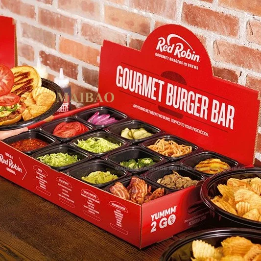 Напечатанная на заказ упаковка для пищевых продуктов на вынос, коробка для обеда, одноразовая коробка для закусок, коробка для блюд из крафт-картона, коробка для кейтеринга, еды, бранча, пастбища