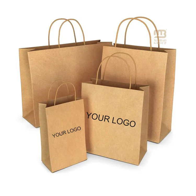 Коричневый пакет из крафт-бумаги с витыми ручками, черный подарочный бумажный мешок для покупок с логотипом для одежды, бумажные пакеты на заказ 12 X 7 X 17