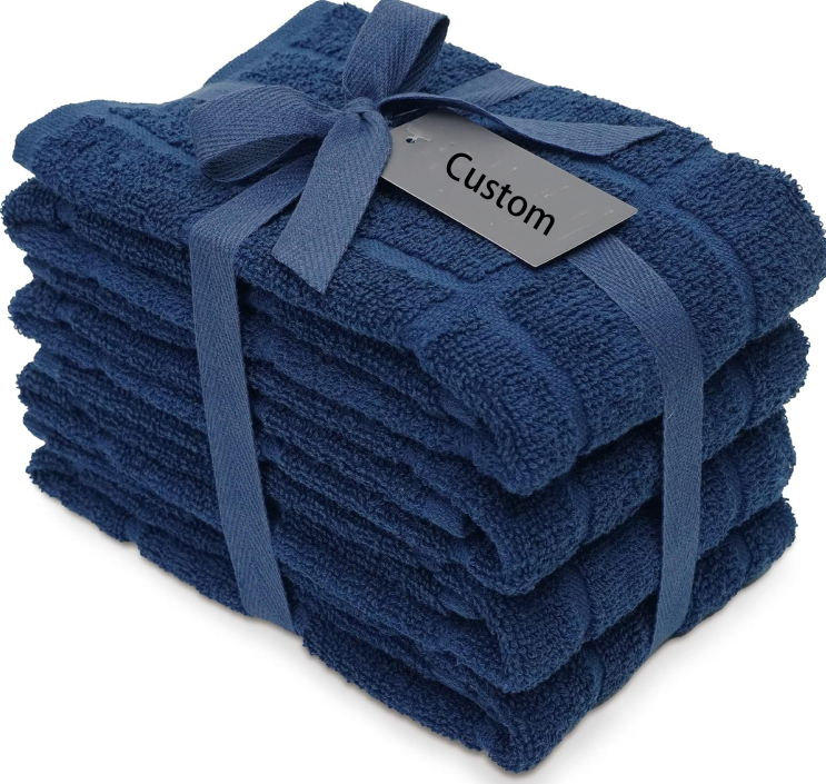 L&X махровые кухонные полотенца из 100% хлопка, 16 x 26 дюймов, мягкие и впитывающие кухонные полотенца для уборки кухни и мытья посуды