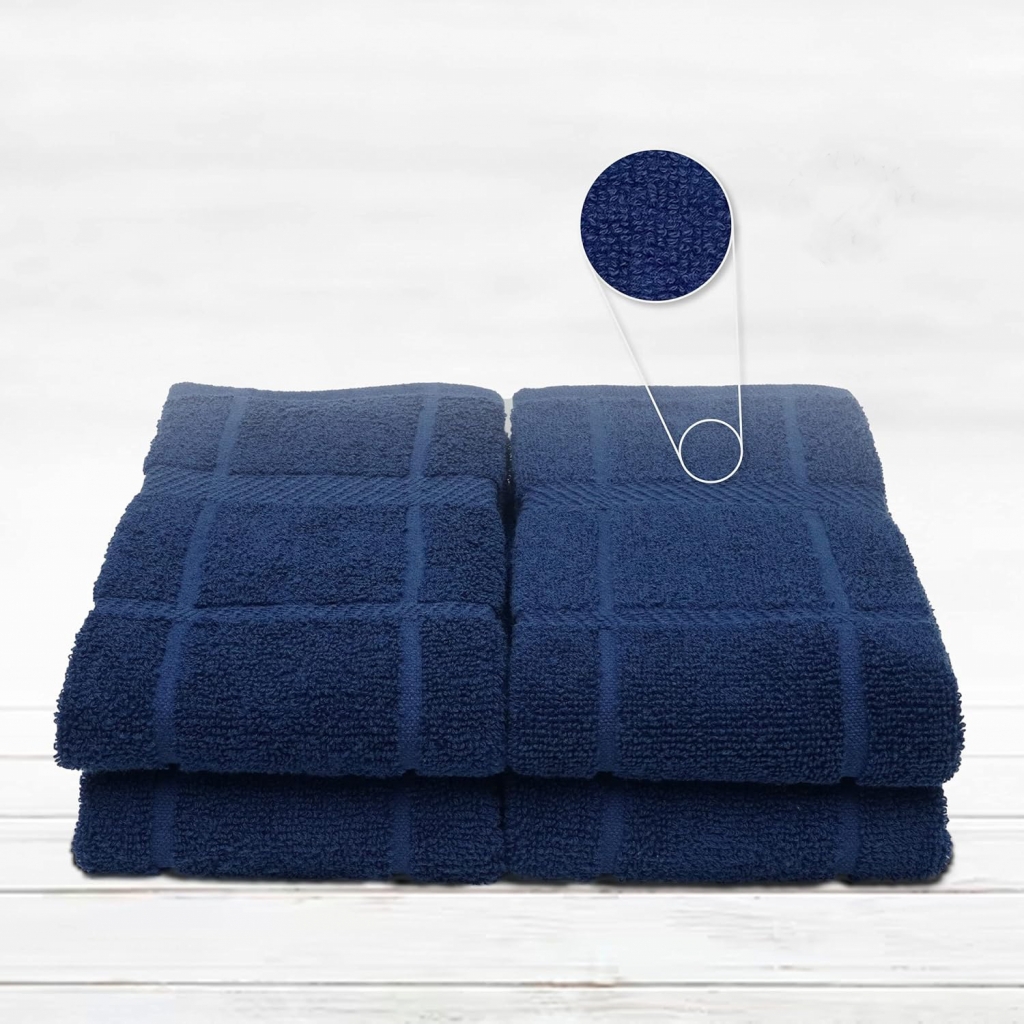 L&X махровые кухонные полотенца из 100% хлопка, 16 x 26 дюймов, мягкие и впитывающие кухонные полотенца для уборки кухни и мытья посуды