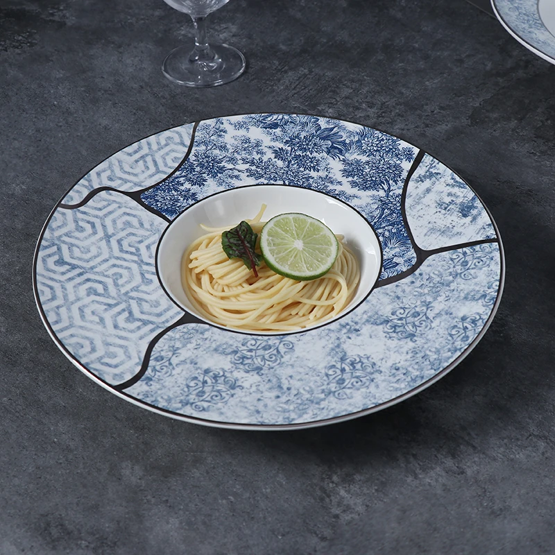 Тарелка для макарон, 11-дюймовая тарелка для шляпы Plato De Sombrero, столовая посуда из костяного фарфора для отелей