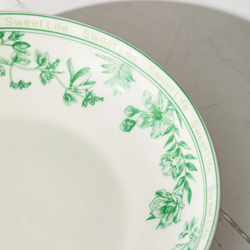 Rural Style Ceramic Tableware Plates and Bowls Set Gift Boxes Wholesale Modern Simplicity Flower Dinnerware Sets Ceramic