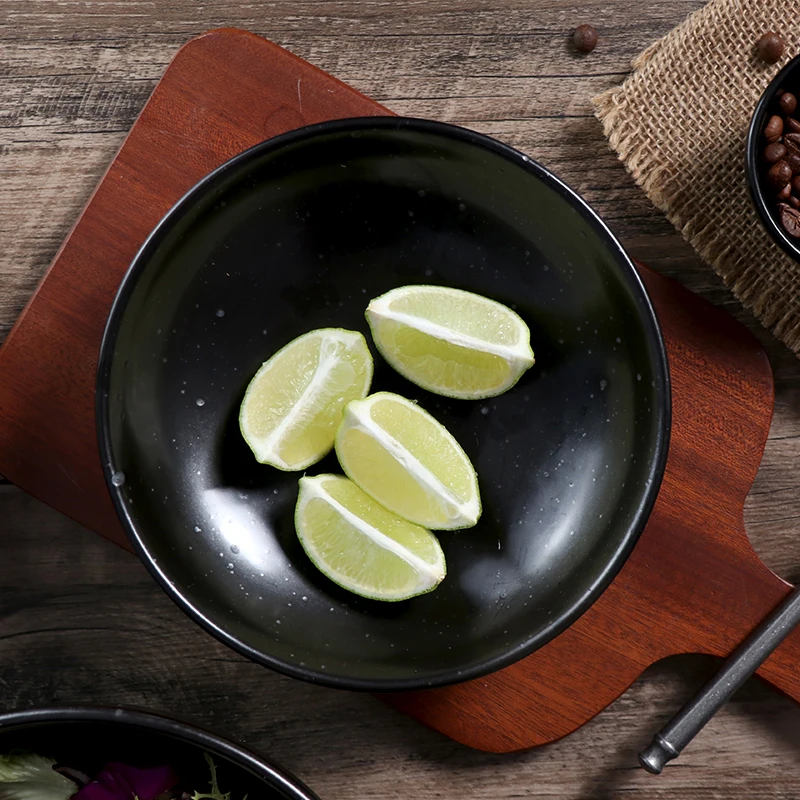 Привлекательная цена, новый тип посуды, тарелка, керамические тарелки, черная обеденная тарелка для ресторана, керамическая посуда, обеденный набор