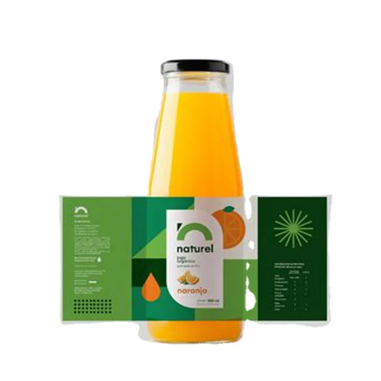 Напечатанная на заказ частная клейкая круглая продукция для напитков, еды, упаковка «спасибо», водонепроницаемая наклейка с логотипом, этикетка для бутылок фруктового сока