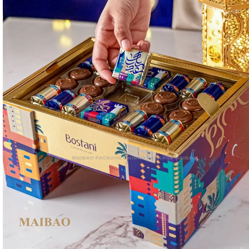 Крафт-бумага с индивидуальной печатью, кондитерские изделия, коробка для десерта, складная коробка для пончиков, печенья, выпечки, эклеров, упаковка для пищевых продуктов, шоколадная бумажная коробка