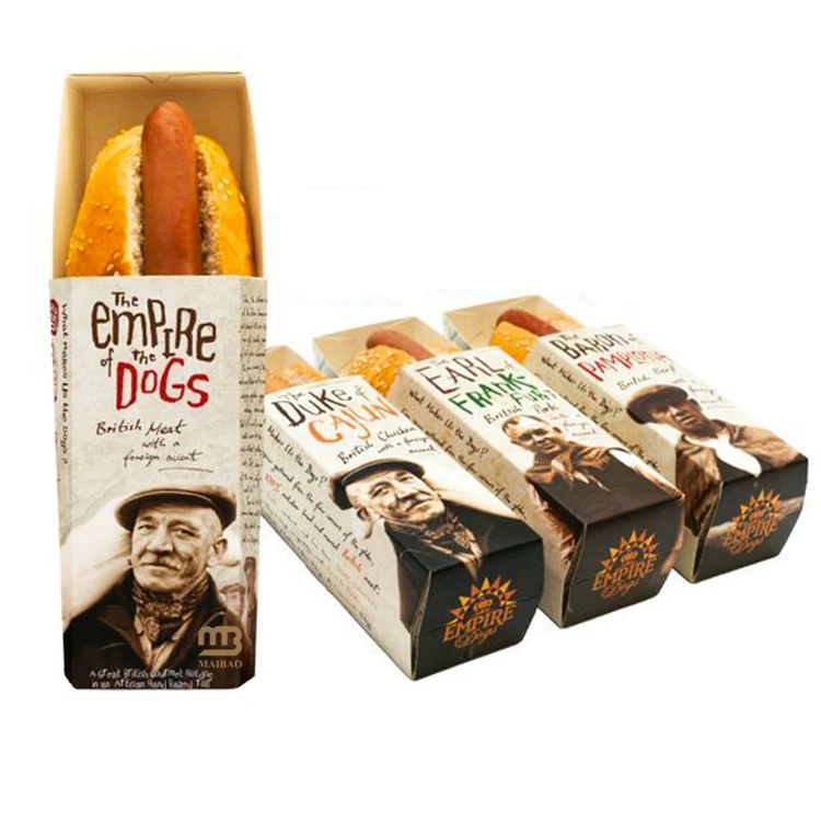 Напечатанная на заказ пищевая выдвижная коробка из крафт-бумаги, упаковка для гамбургеров, картофеля фри, ящик для ломтиков, коробка для сэндвичей на вынос, обед