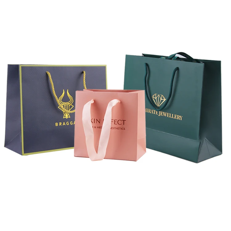 Розничная торговля товарами с логотипом на заказ, картонная сумка в евро, роскошный маленький размер А4, подарочная упаковка, бумажный пакет с ленточной ручкой