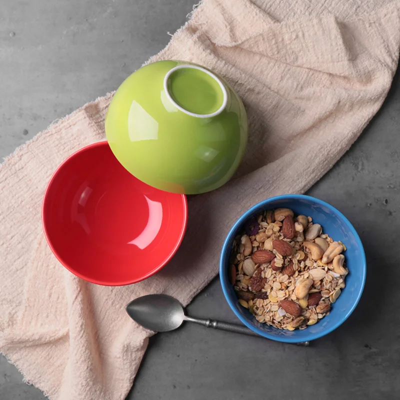 Новый дизайн, фарфоровые сервировочные миски, красочная миска для хлопьев, керамическая миска для супа для шведского стола