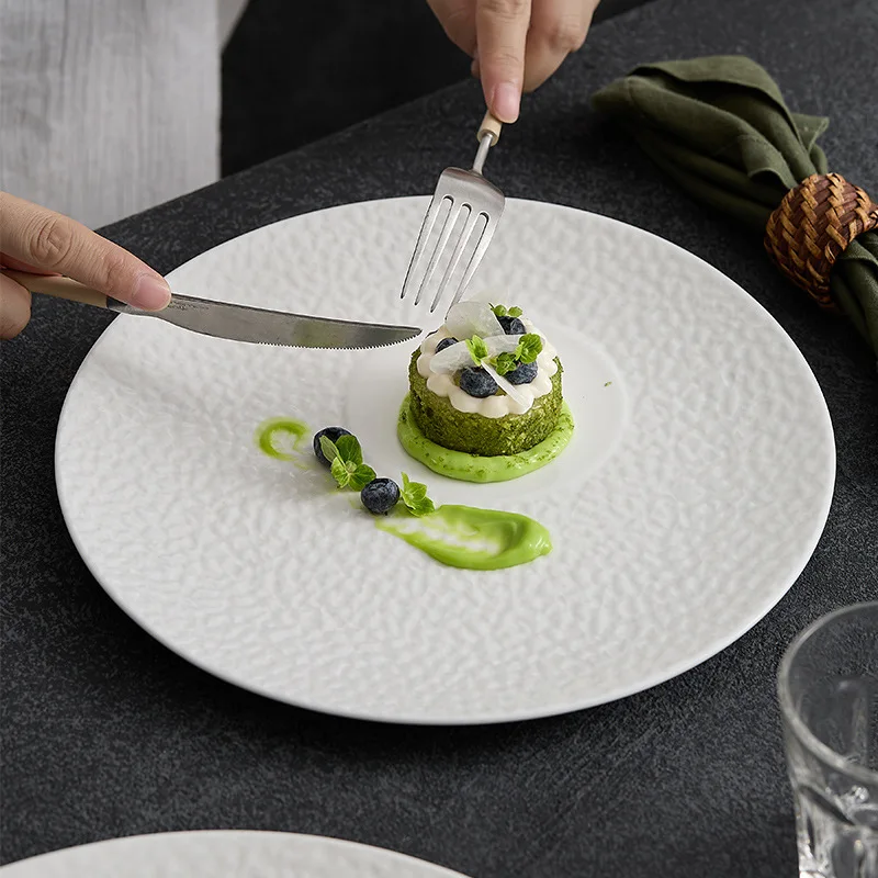 Rocky Western Restaurant Dinnerware Ceramic Bowl Salad Pasta Soup Puree Dessert Tray Show Platter Clubs Dining Establishments