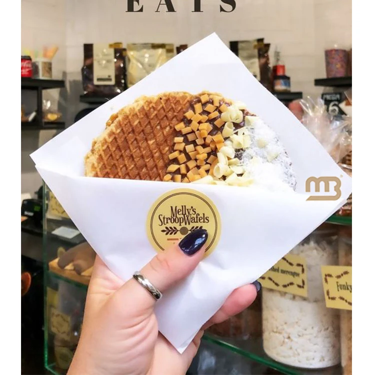 Маслонепроницаемые кондитерские пакеты с принтом на заказ, одноразовые жиронепроницаемые пакеты для хлеба, гамбургеров, сэндвичей, пончиков, вафельных пакетов, белый пакет для печенья, биоразлагаемый