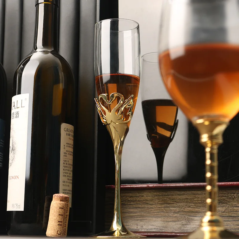 Набор винтажных хрустальных бокалов для вина с золотыми бриллиантами, бессвинцовые бокалы для вина на ножке, роскошный стиль, цветные для свадеб