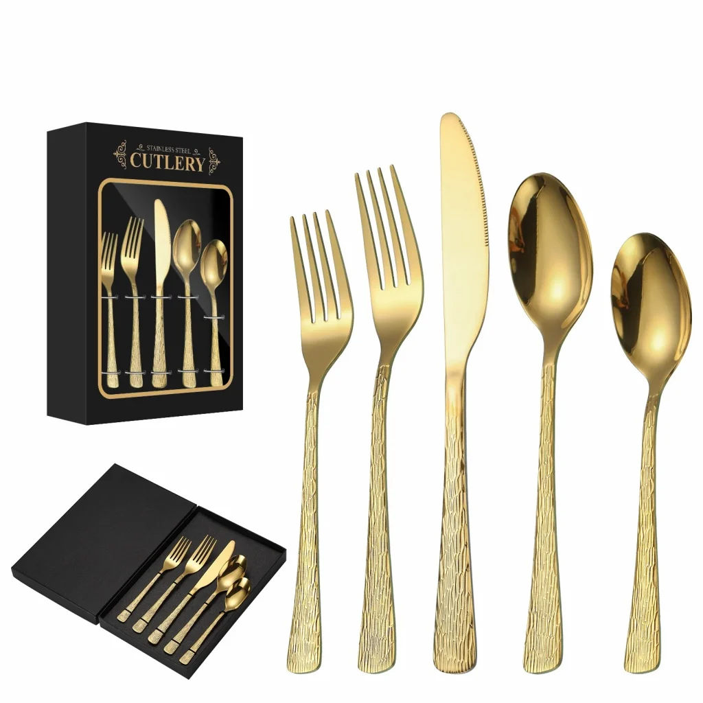 Нож и вилка из нержавеющей стали, высококачественный толстый набор столовых приборов из серебра