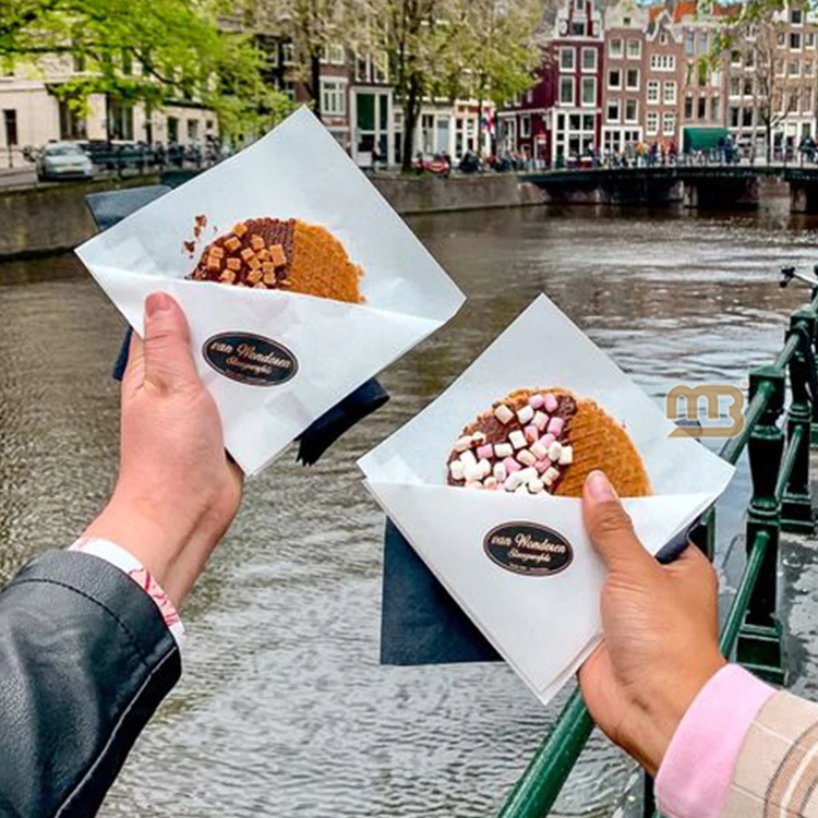 Маслонепроницаемые кондитерские пакеты с принтом на заказ, одноразовые жиронепроницаемые пакеты для хлеба, гамбургеров, сэндвичей, пончиков, вафельных пакетов, белый пакет для печенья, биоразлагаемый