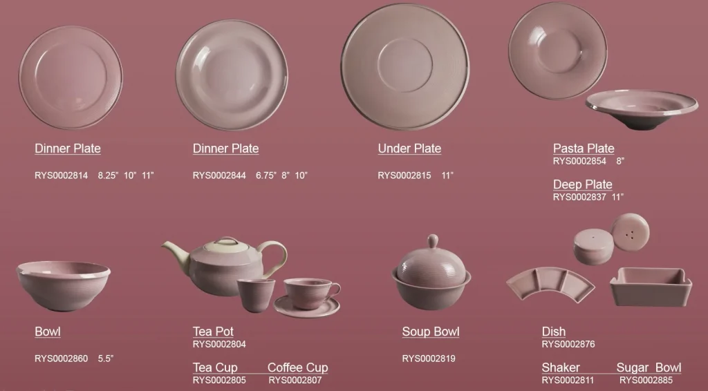 Глазурованная посуда розового цвета, фарфоровый обеденный набор, цветная тарелка, набор столовой посуды для ресторана, свадьбы, вечеринки, фарфоровые тарелки