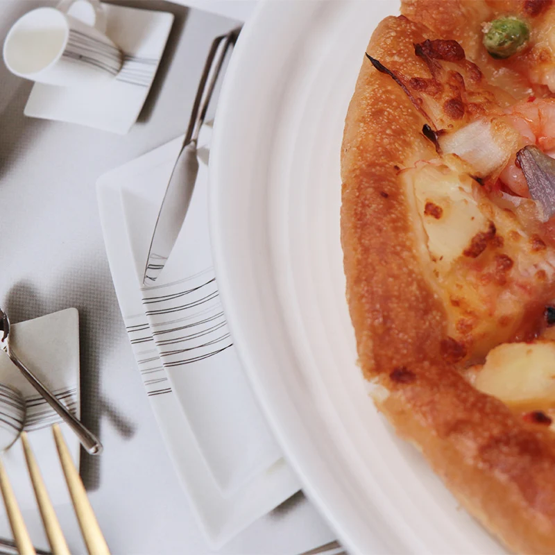 Фарфоровая тарелка для пиццы в ресторане отеля, прочная керамическая тарелка 11,5 дюйма