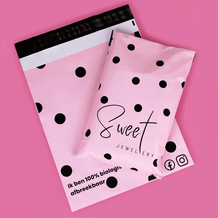 Сумка для доставки одежды на заказ, индивидуальный дизайн, экологически чистый розовый Co-ex, почтовые конверты из полиэтилена Ldpe, почтовая сумка для одежды