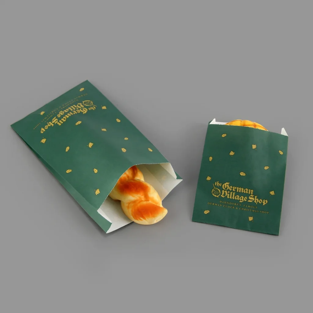 Печатные на заказ коричневые экологически чистые биоразлагаемые розничные пакеты для выпечки хлеба, печенья, сэндвичей из крафт-бумаги для упаковки пищевых продуктов