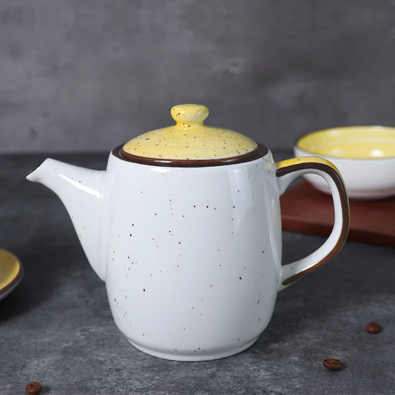 Ресторан Кофейник Чашка чайного сервиза с чайником 800cc Винтажный китайский горшок