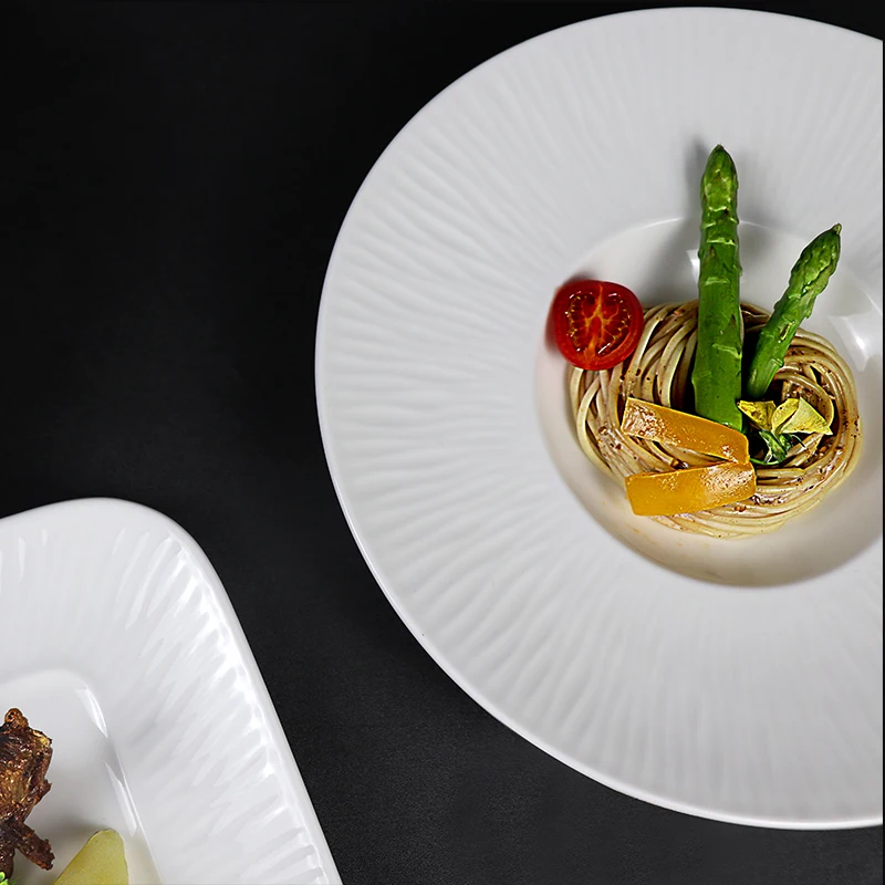 Посуда для макаронных изделий для банкетов, фарфоровая миска для макарон, круглая тарелка