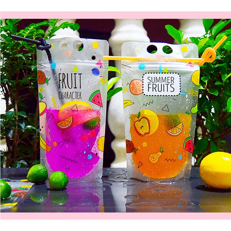 200 мл 250 мл 300 мл пищевая пластиковая упаковка для сока, биоразлагаемый носик для напитков, одноразовый мешок для питья