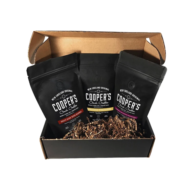 Оптовая продажа гофрированного картона, почтовая упаковка, напечатанная на заказ зеленая эко-бумага, доставка, подарочный набор для чая, упаковочная коробка для кофе