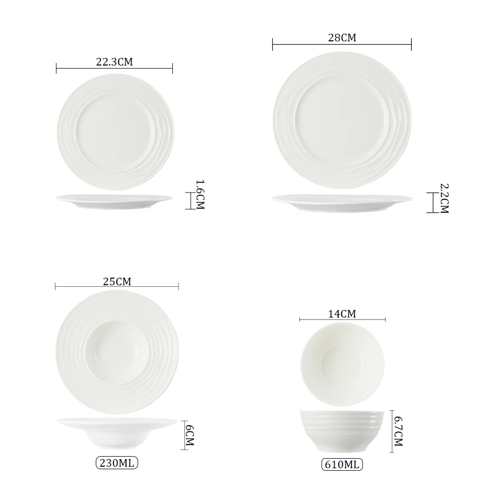 Набор керамических тарелок с глянцевым покрытием Сублимационные круглые керамические тарелки Трансферная печать Керамическая тарелка Сделано в Китае оптом