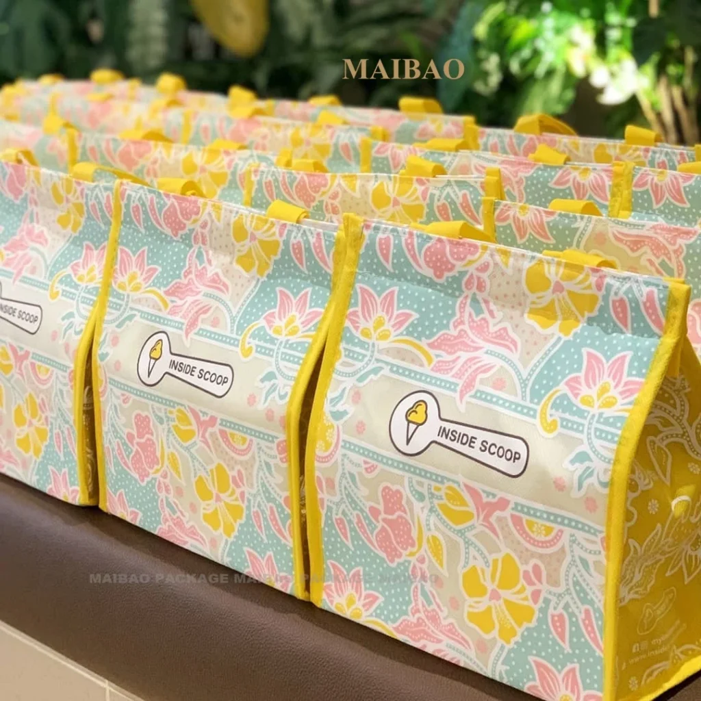 Сумка-холодильник для мороженого с индивидуальным логотипом/печатью, изоляционная сумка из нетканого материала, сумка для доставки охлаждающей жидкости из нетканого материала