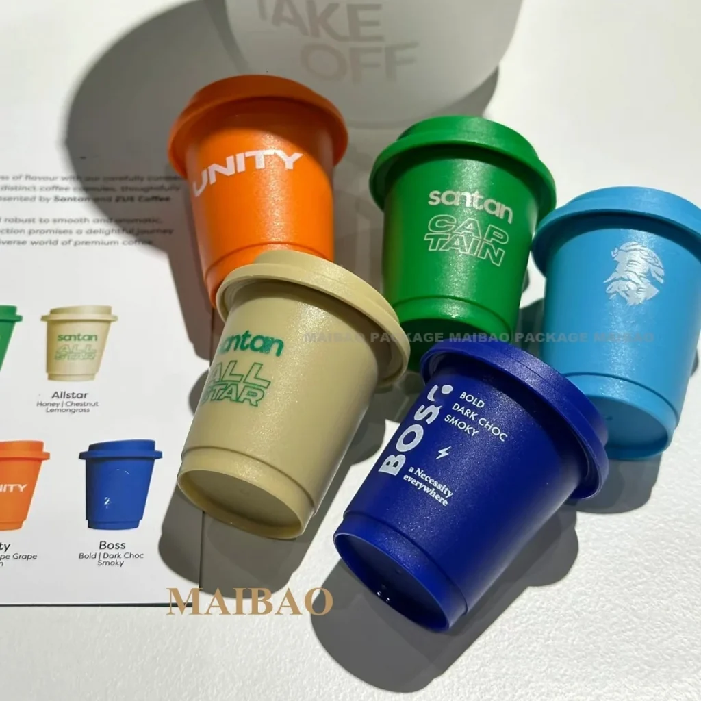 Пластиковая упаковка для кофейных чашек на заказ, пластиковые капсулы для шоколада, чая, кофе, муки, чашки, 2 г, 5 г, 10 г