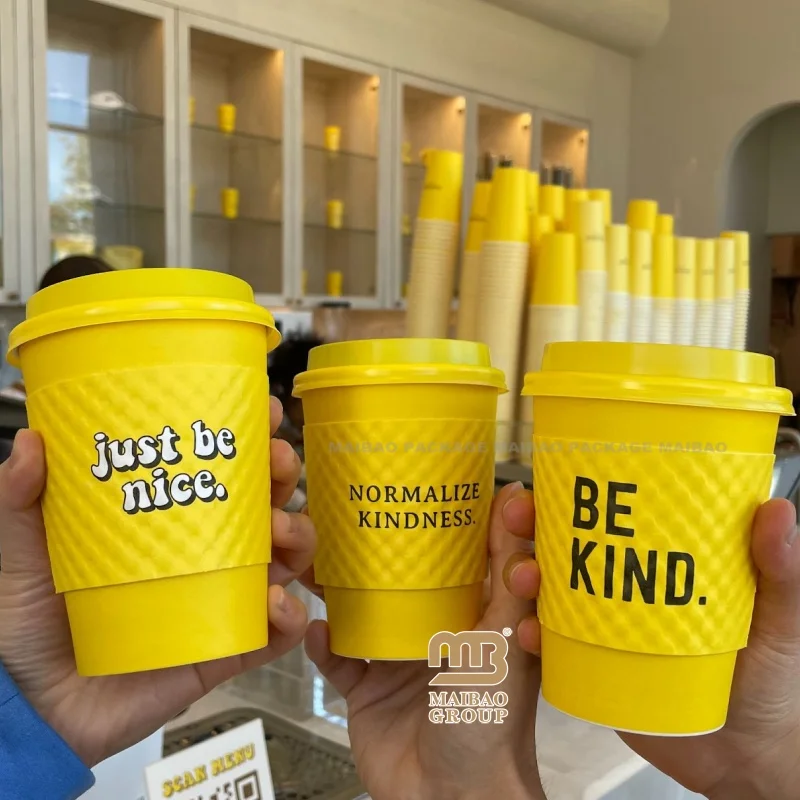 Картонные бумажные кофейные стаканчики на 6 унций с индивидуальной печатью, одноразовый бумажный стаканчик для кофе с крышкой, чашка для горячего напитка с двойными стенками, кофейный пузырь, чай