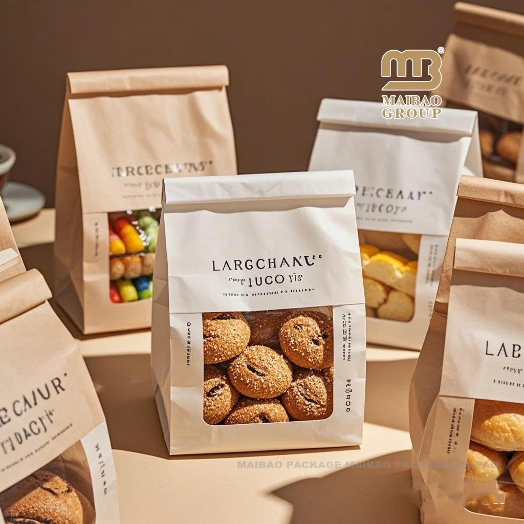 定制印刷环保油脂防油牛皮纸面包法国法棍面包面包面包面包包装袋