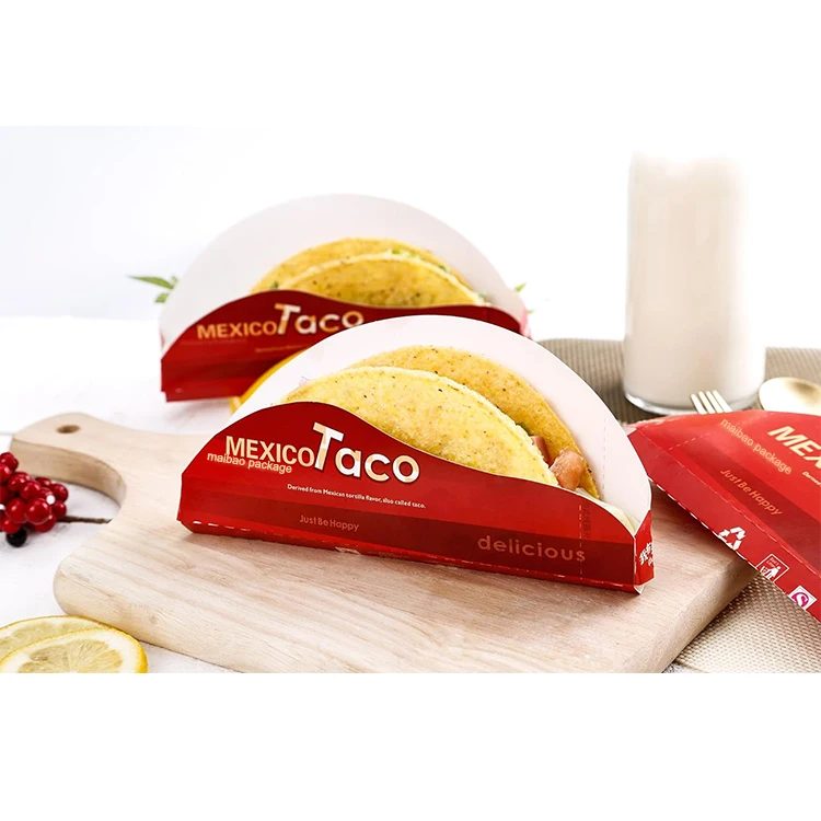 Оптовая продажа, небольшая коробка для кондитерских изделий, мексиканские тако-де-биррия, бумажные коробки для еды, одноразовая коробка для упаковки еды на вынос в ресторане
