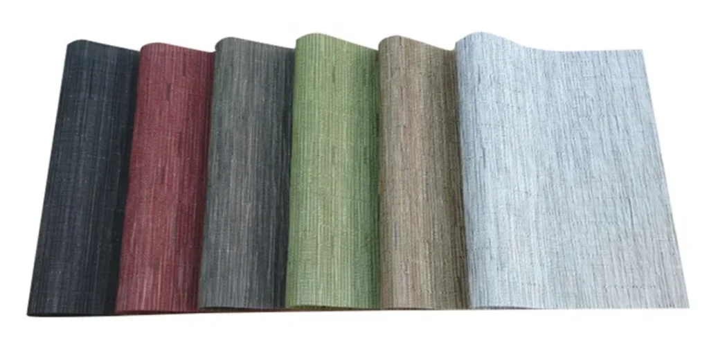 Durable Waterproof PVC Bamboo Placemat 30*45 Hotel Table Coaster with Non-slip Classic Style