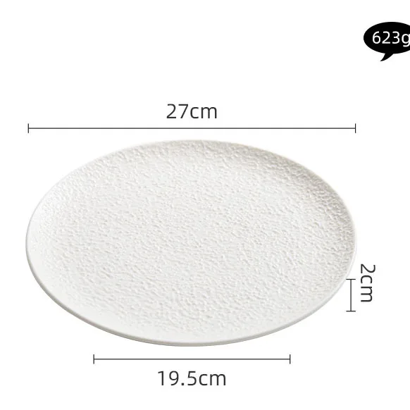 Creative Ceramic Plates Household Luxury Cutlery Plate High Quality White Dinner Plates