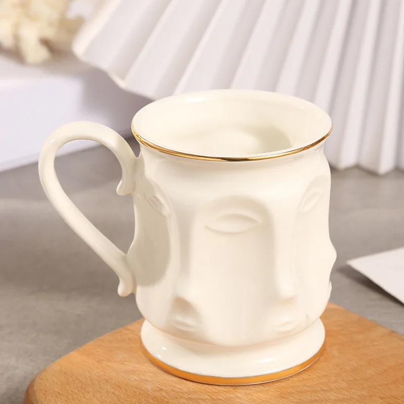 Creative Personality Mugs Ceramic Face Mug for Office Ceramic Coffee Cup Mugs Wholesale