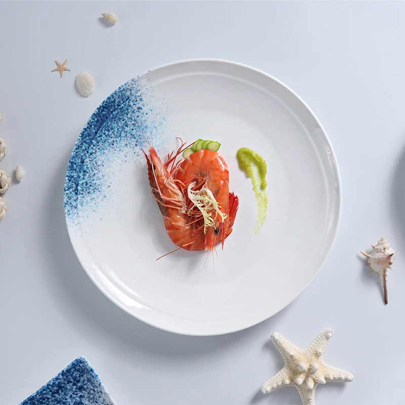 Кейтеринг-шведский стол, тарелки для еды, столовая посуда, 12-дюймовые азиатские тарелки, обычная свадебная тарелка на заказ для ресторана, отеля