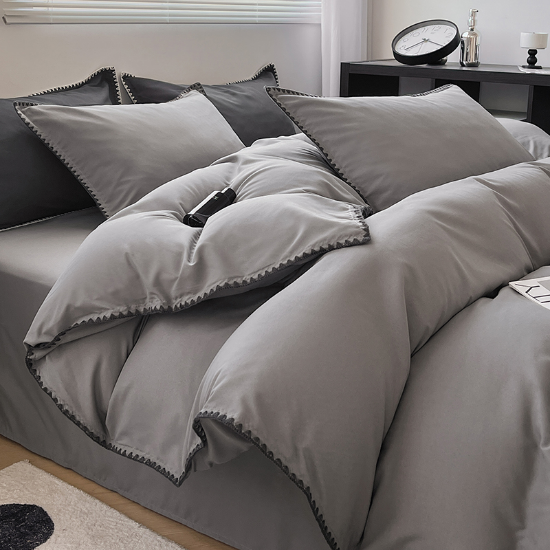 Queen Size 4 Pieces Πολυτελές μαλακό σετ κρεβατιού για όλες τις εποχές Σετ κλινοσκεπασμάτων Σεντόνια Μαξιλαροθήκες και σαμαράκια