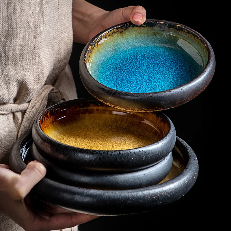 Обеденные тарелки в скандинавском красочном стиле для ресторана, отеля, белая круглая плоская тарелка-купе, современная модная духовка, безопасный фарфоровый стейк