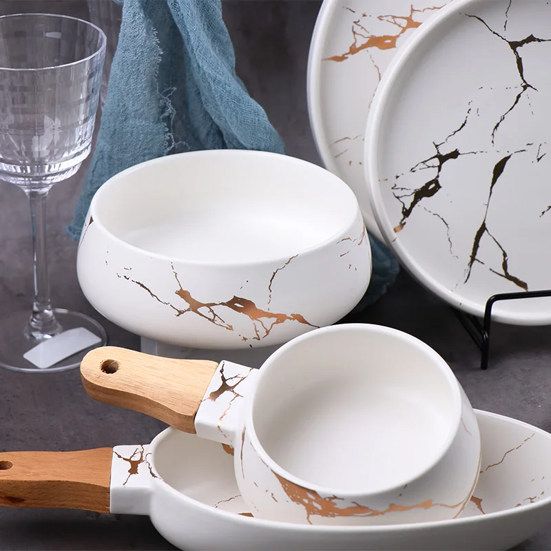 Керамическая посуда, мраморная круглая тарелка, оптовая продажа, фарфоровая обеденная тарелка для ресторанов, отелей, тарелки для кейтеринга