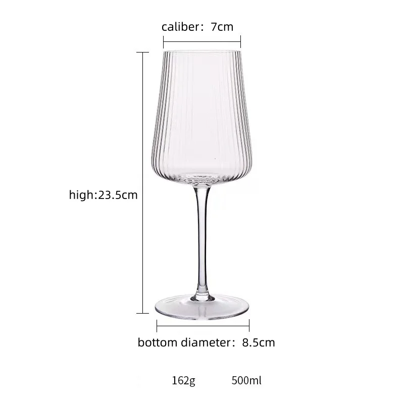 Бессвинцовая классическая ребристая стеклянная посуда для коктейлей Мартини Уникальные бокалы для вечеринок с вином Настраиваемый логотип